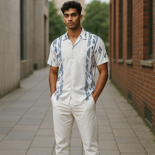 Hawaiian Button Down Shirt Short Sleeves