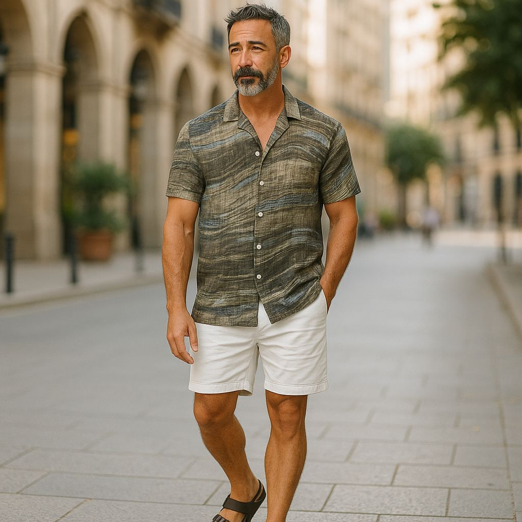 Hawaiian Button Down Shirt Short Sleeves