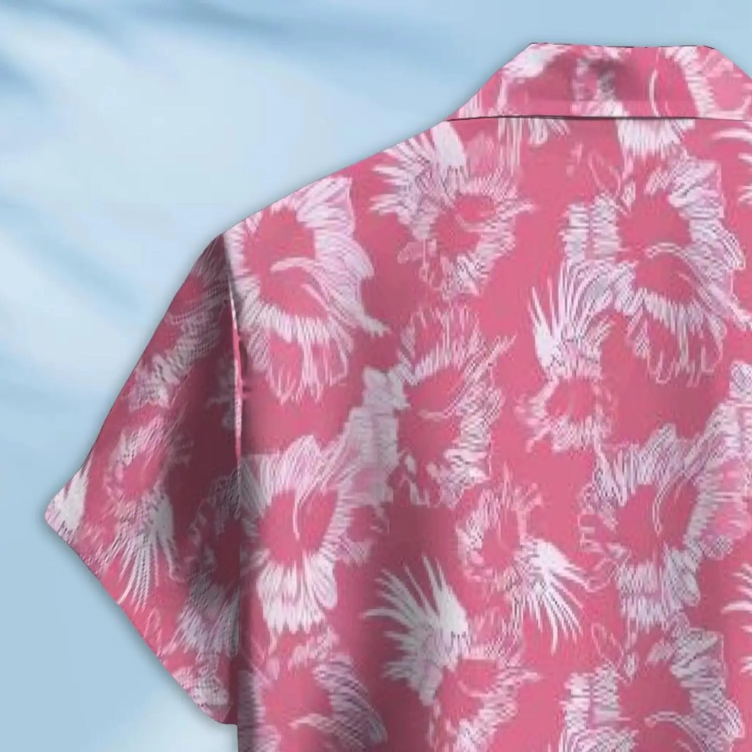Hawaiian Button Down Shirt Short Sleeves