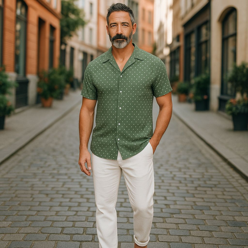 Hawaiian Button Down Shirt Short Sleeves