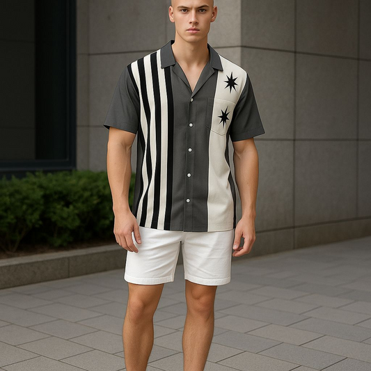 Hawaiian Button Down Shirt Short Sleeves