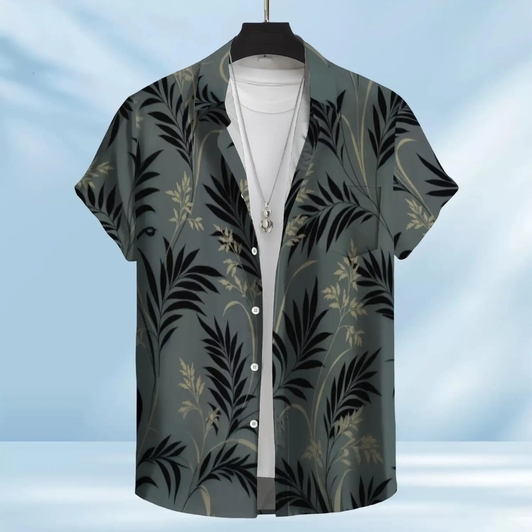 Hawaiian Button Down Shirt Short Sleeves