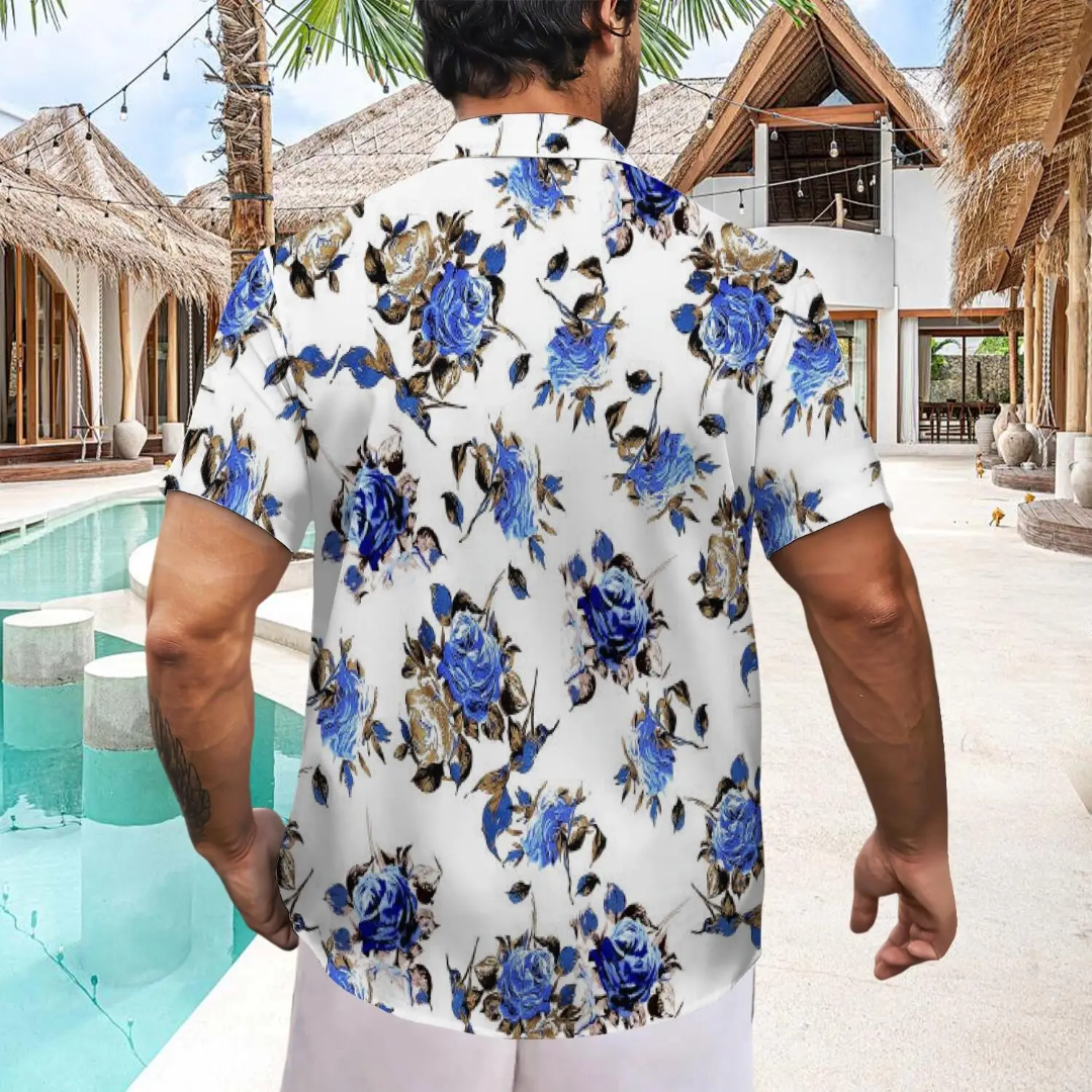 Hawaiian Button Down Shirt Short Sleeves