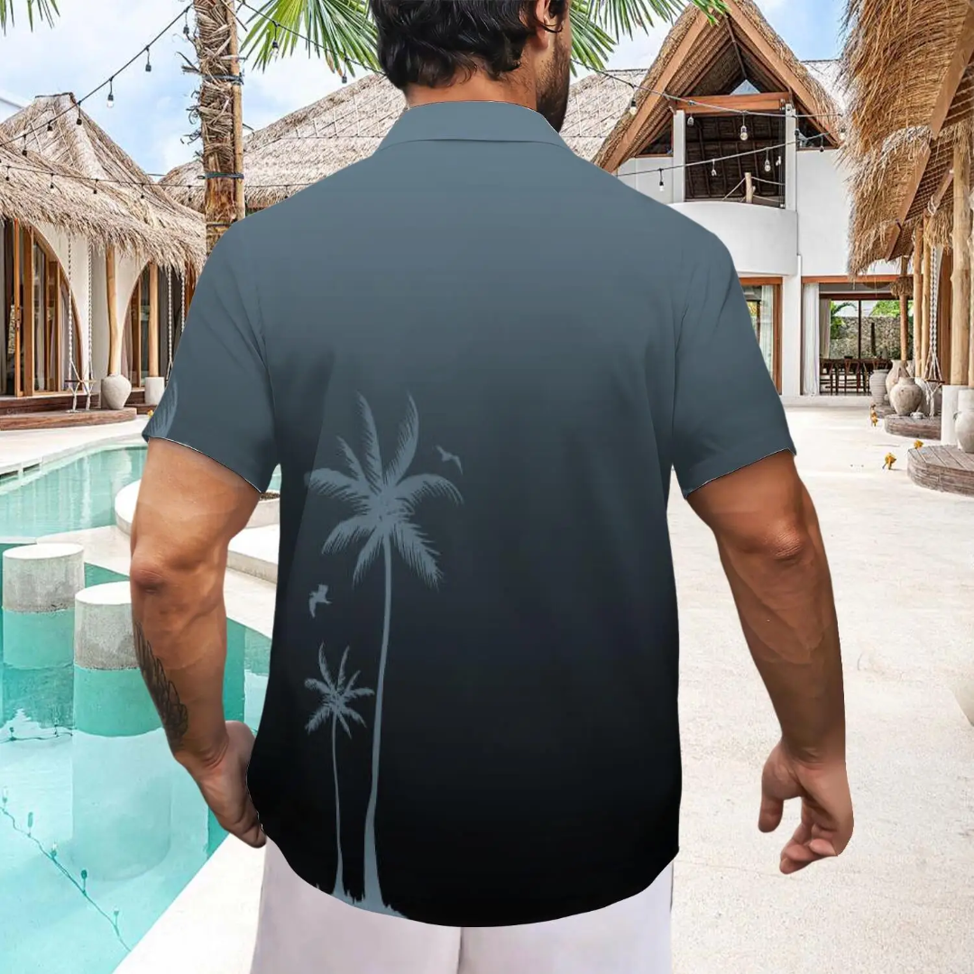 Hawaiian Button Down Shirt Short Sleeves