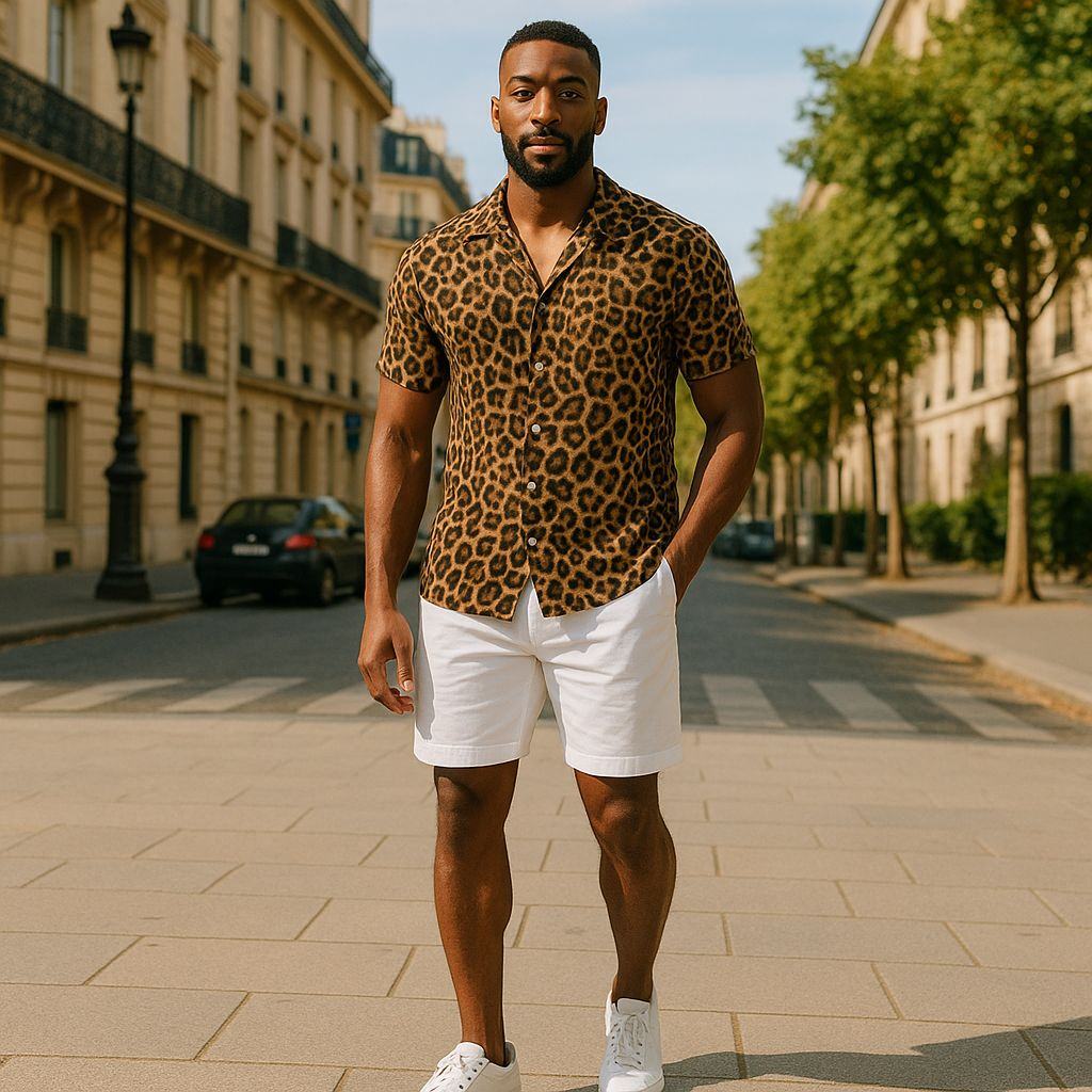 Hawaiian Button Down Shirt Short Sleeves