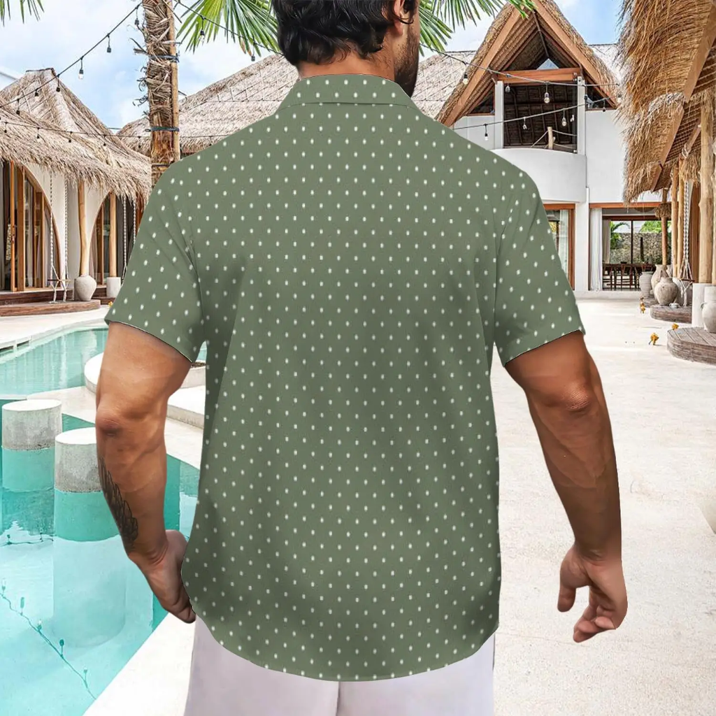 Hawaiian Button Down Shirt Short Sleeves