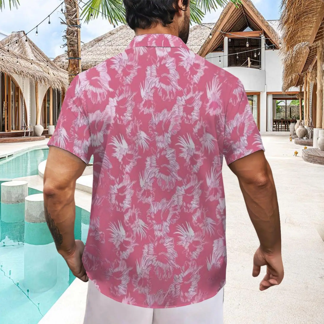 Hawaiian Button Down Shirt Short Sleeves