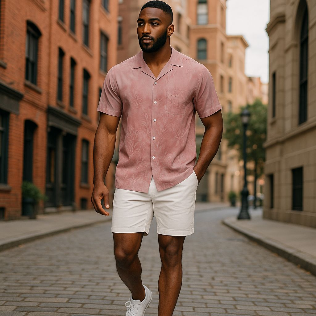 Hawaiian Button Down Shirt Short Sleeves