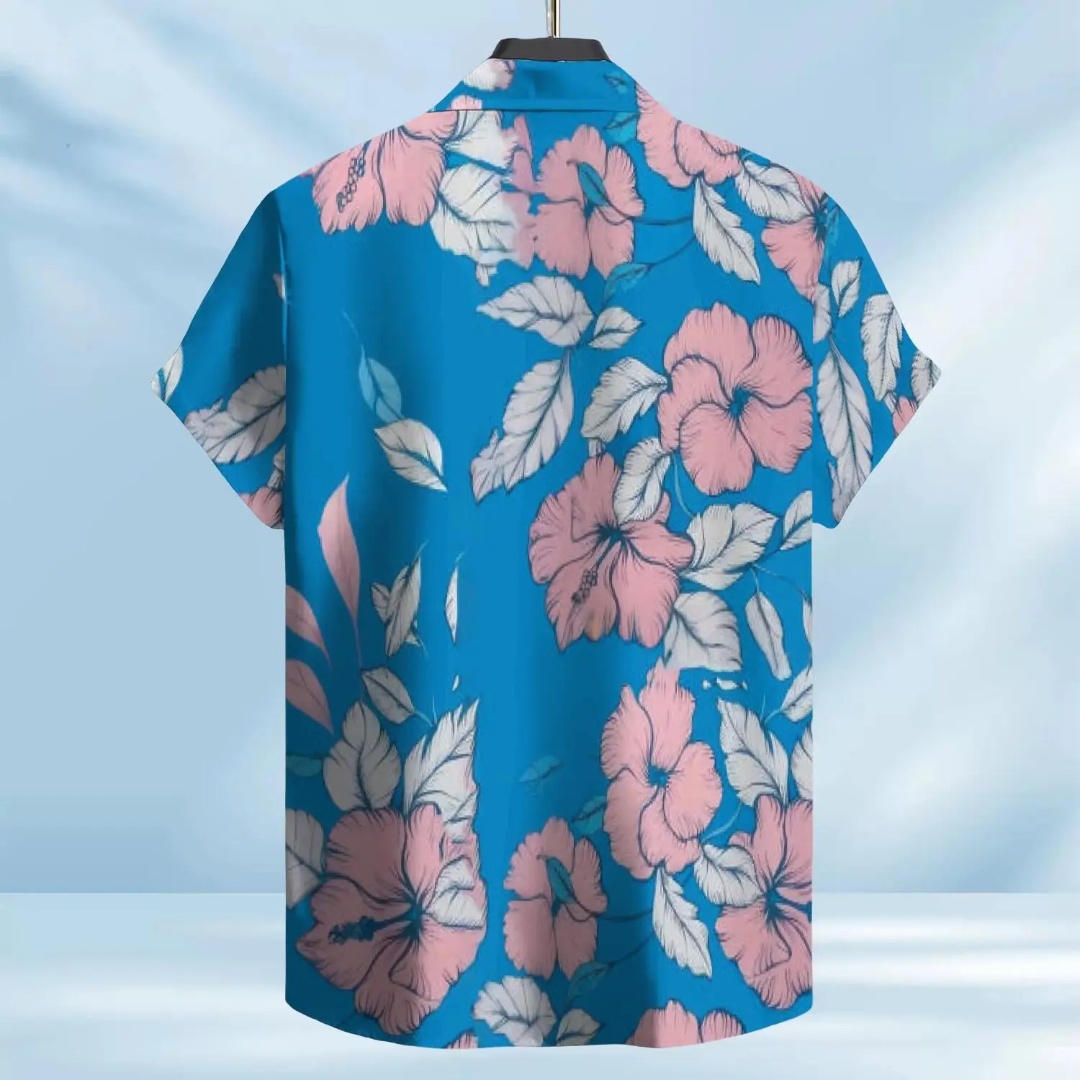 Hawaiian Button Down Shirt Short Sleeves