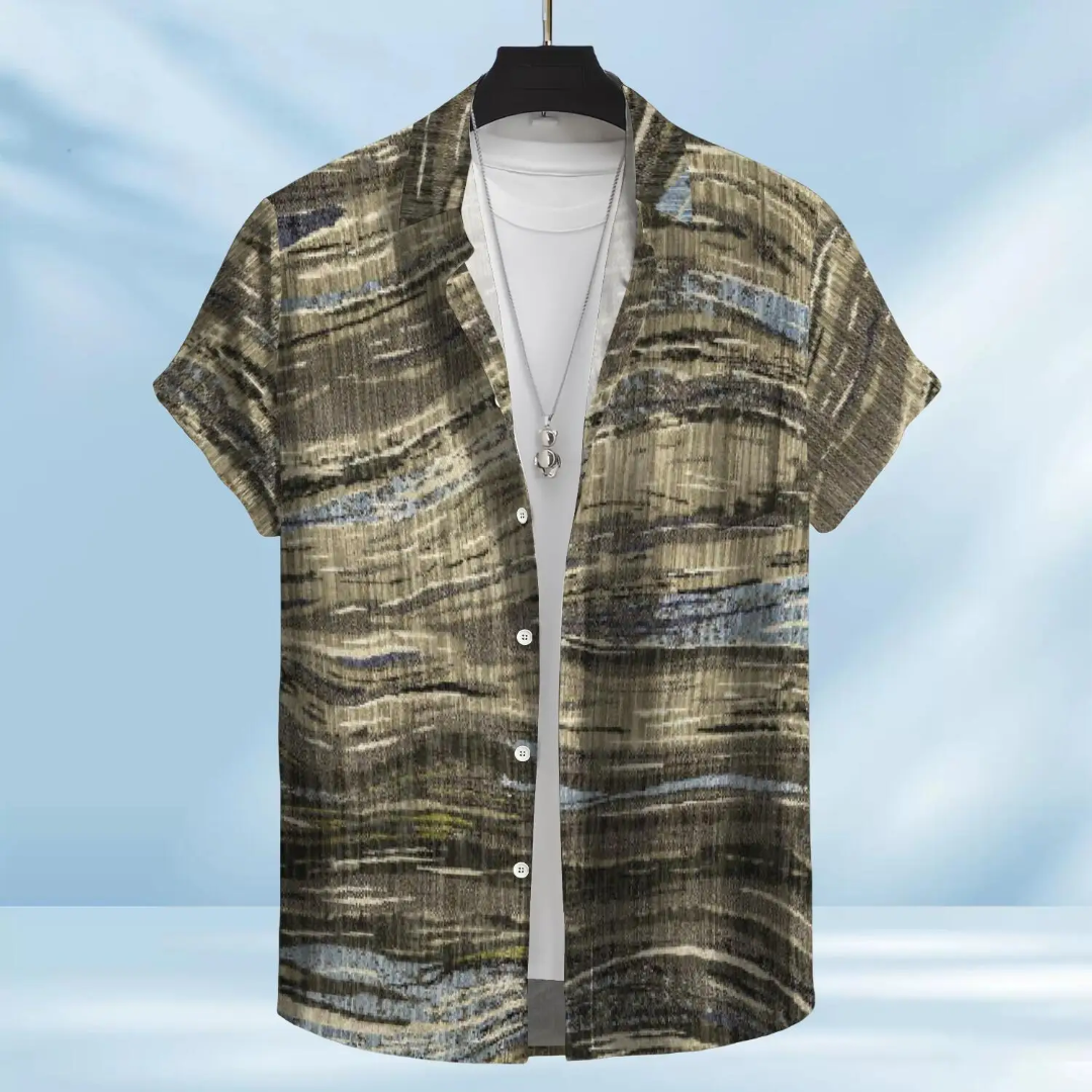 Hawaiian Button Down Shirt Short Sleeves