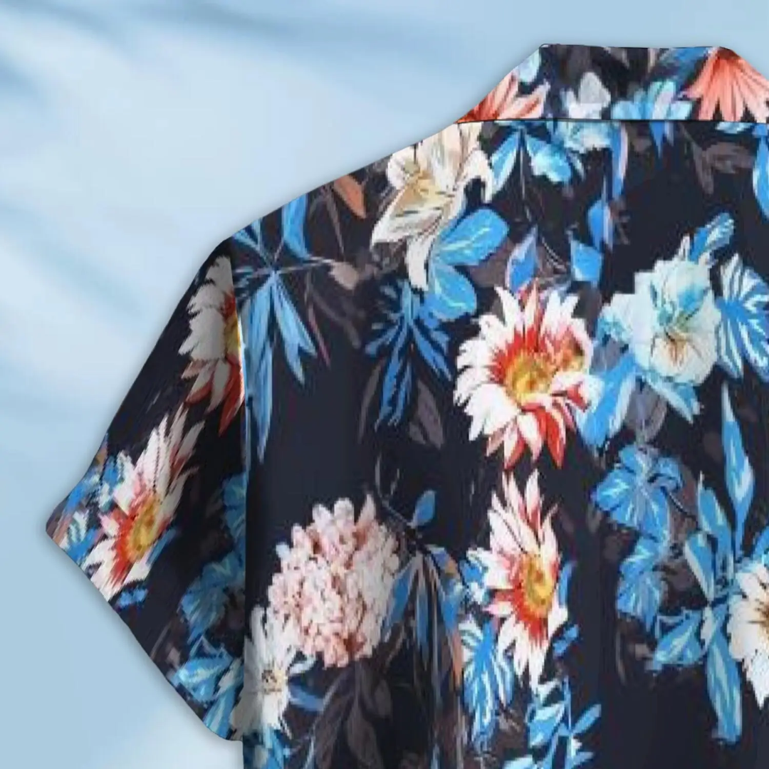 Hawaiian Button Down Shirt Short Sleeves