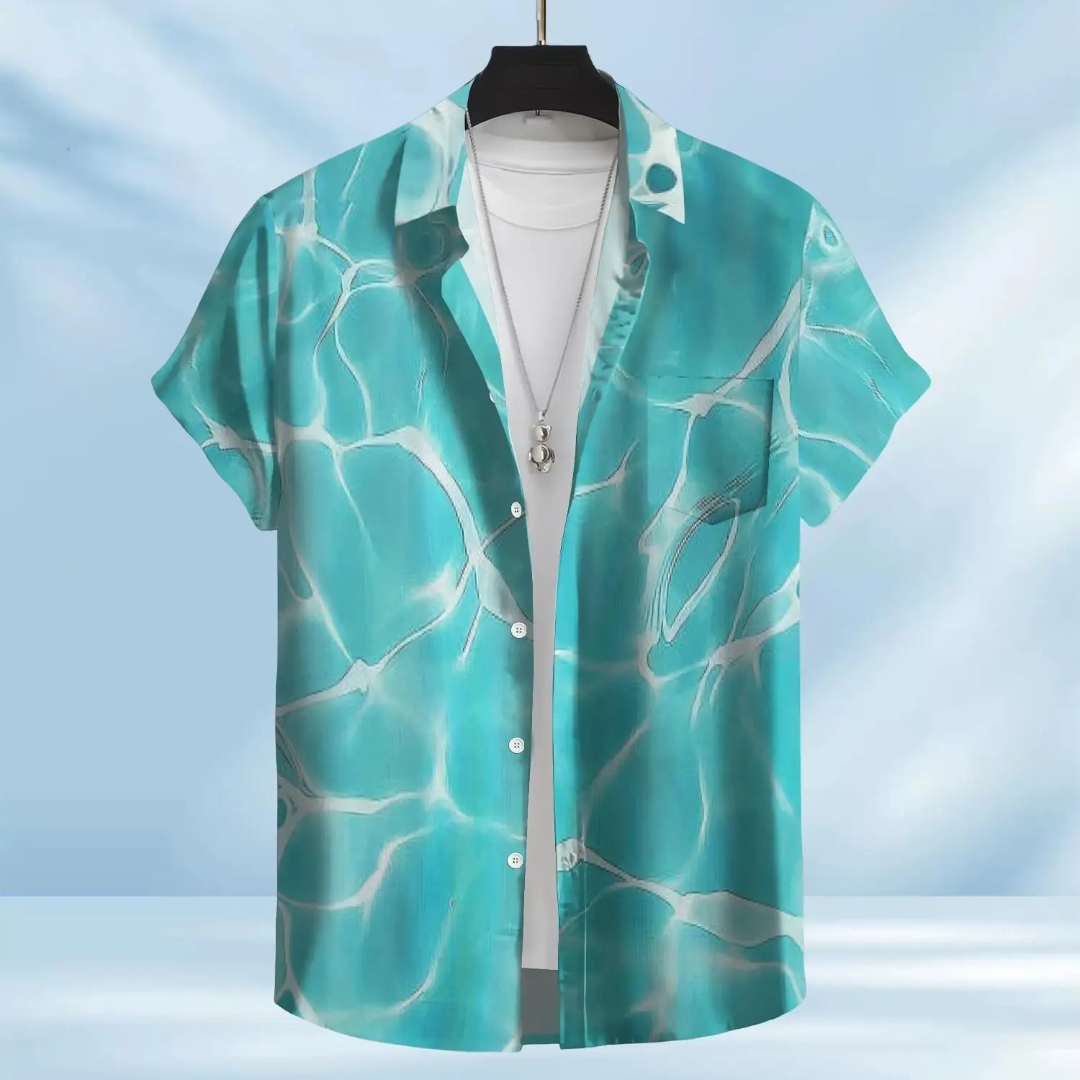 Hawaiian Button Down Shirt Short Sleeves