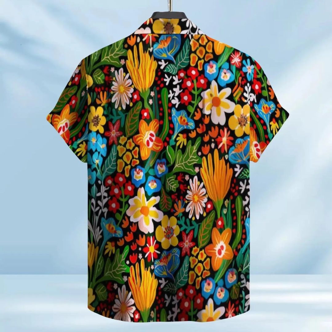Hawaiian Button Down Shirt Short Sleeves