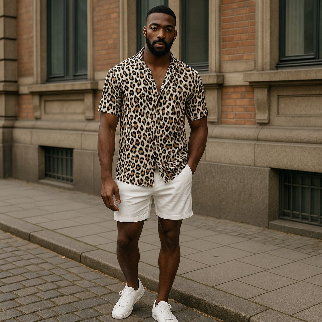 Hawaiian Button Down Shirt Short Sleeves