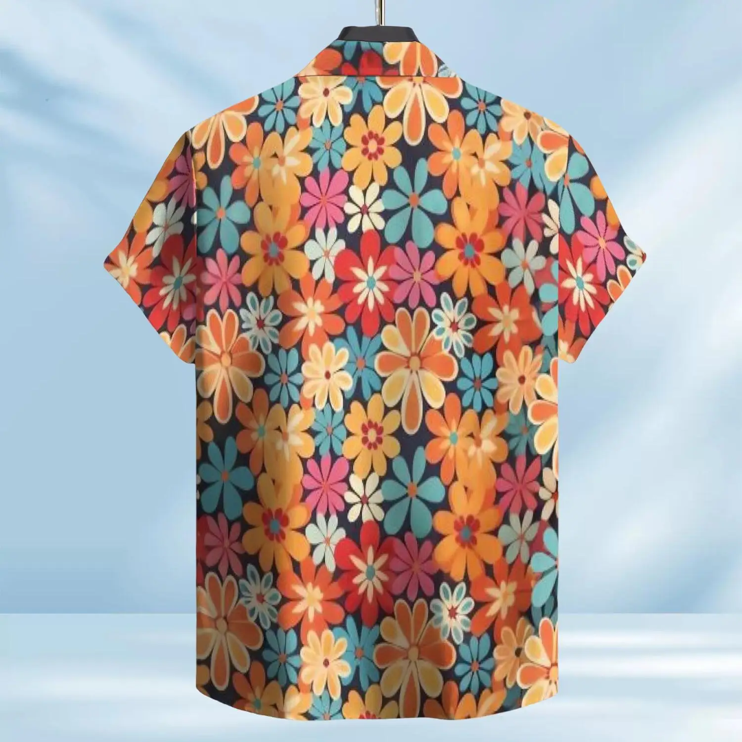 Hawaiian Button Down Shirt Short Sleeves