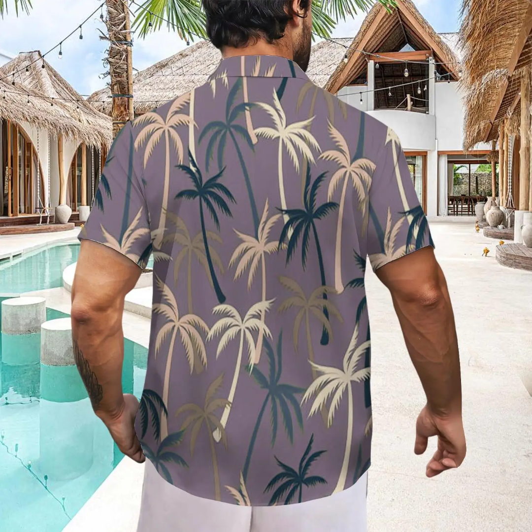 Hawaiian Button Down Shirt Short Sleeves