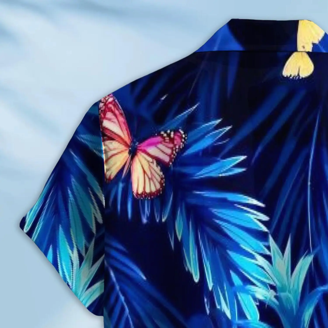 Hawaiian Button Down Shirt Short Sleeves