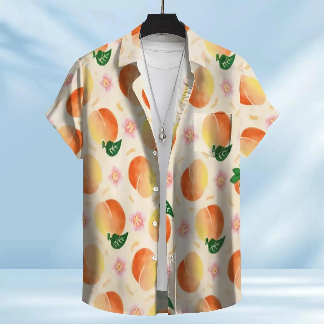 Hawaiian Button Down Shirt Short Sleeves