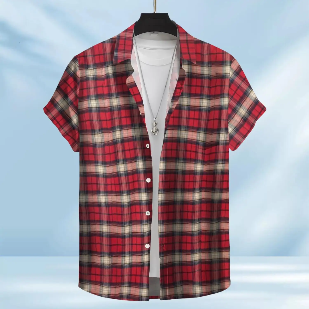 Hawaiian Button Down Shirt Short Sleeves