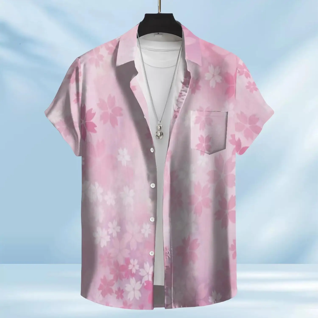 Hawaiian Button Down Shirt Short Sleeves