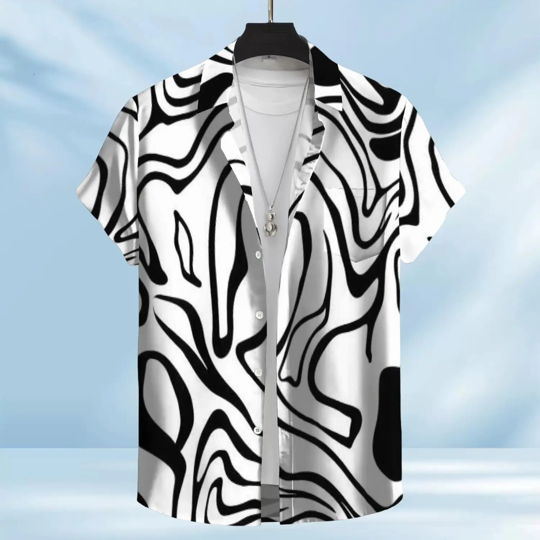 Hawaiian Button Down Shirt Short Sleeves